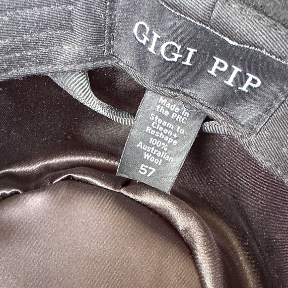 GIGI PIP MILLER FEDORA HAT Elegant Black and Tan Women's Hat - Picture 3 of 5